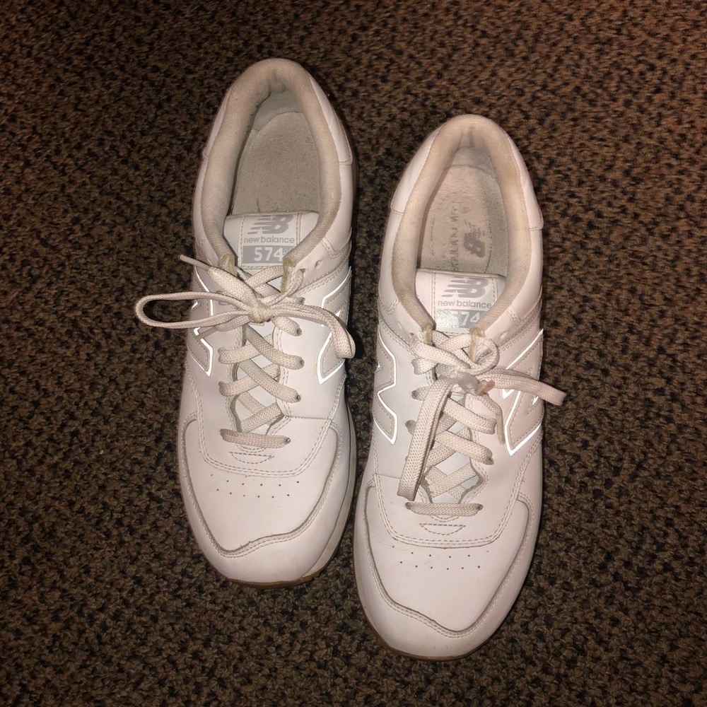 Men’s New Balance 574 White Classic Running Shoes